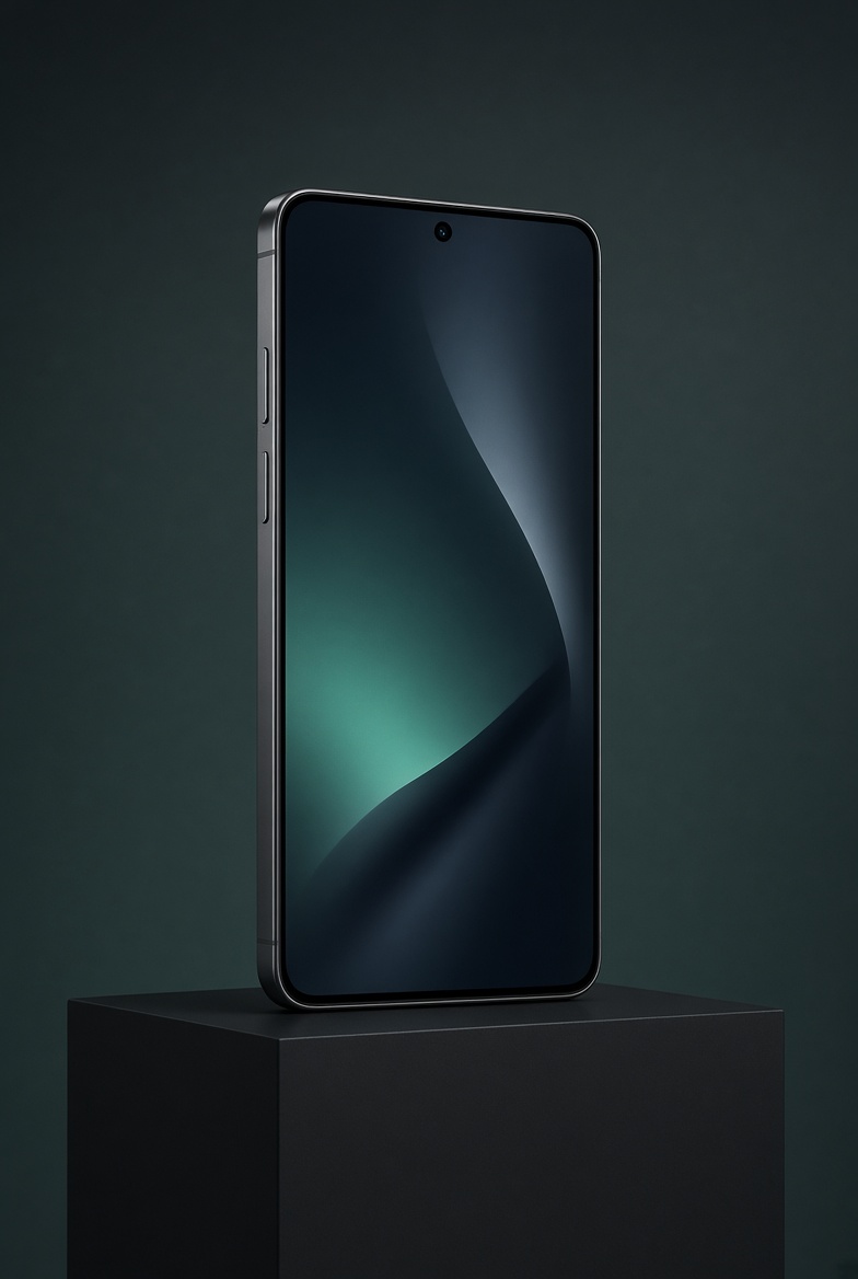 Modern smartphone on a pedestal
